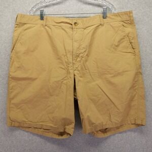 Columbia Shorts Mens 44 Chino Casual Outdoor Golf Cotton Flat Front Tan Khaki